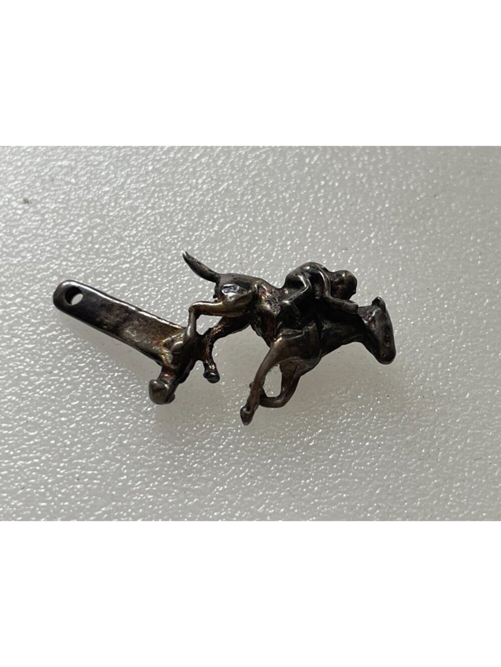 Vintage Sterling Silver Horse Racing Jockey Mechanical Charm Replacement Part